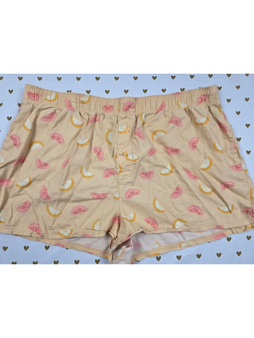 Victorias Secret PINK Citrus Large Sleep Shorts Boxers Pajama Bottoms